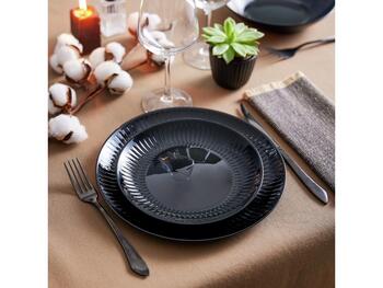 COTTAGE PIATTO FONDO BLACK CM 20 PEZZI 1   Alessandrelli Business Solutions