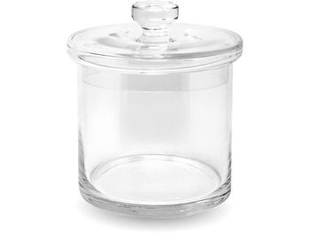 VASO VETRO CON COPERCHIO CM.14 H17,   Alessandrelli Business Solutions