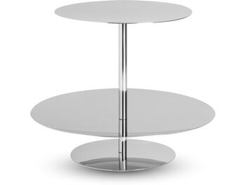 ALZATA PASTICCERIA 2 PIANI ACCIAIO INOX 18/10 16-22 CM H 17 CM   Alessandrelli Business Solutions