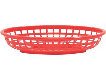 CESTINO POLIPROPILENE OVALE ROSSO 24X15 CM PEZZI 1   Alessandrelli Business Solutions