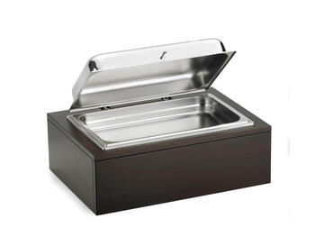 CALEIDO CHAFING DISH GN 1/1 COMPLETO CON CHIUSURA A FRIZIONE E BASE CARBONE   Alessandrelli Business Solutions