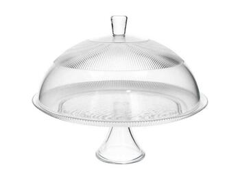 CLEAR ALZATA PER DOLCE CON CAMPANA IN VETRO 33 CM H 28 CM   Alessandrelli Business Solutions