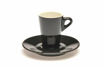 ELEGANT TAZZE CAFFÈ CON PIATTO MARA BLACK   Alessandrelli Business Solutions