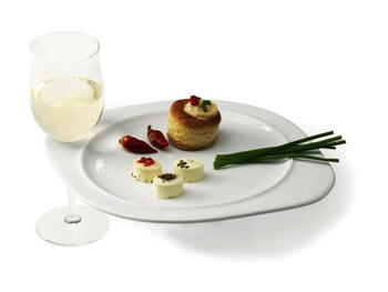 PARTY PIATTO PARTY PORCELLANA BIANCA 28X23,5 CM H 2 CM   Alessandrelli Business Solutions
