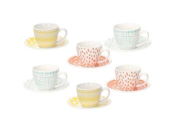 IRIS SET 6 TAZZE CAFFE C/P AGUA   Alessandrelli Business Solutions