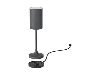 SKIRT LAMP LAMPADA DA TAVOLO ALLUMINIO GRIGIO 6 CM H 20 CM   Alessandrelli Business Solutions
