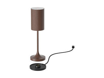 SKIRT LAMP LAMPADA DA TAVOLO ALLUMINIO CORTEN 6 CM H 20 CM   Alessandrelli Business Solutions