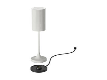 SKIRT LAMP LAMPADA DA TAVOLO ALLUMINIO BIANCO 6 CM H 20 CM   Alessandrelli Business Solutions