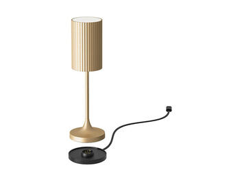 SKIRT LAMP LAMPADA DA TAVOLO ALLUMINIO ORO 6 CM H 20 CM   Alessandrelli Business Solutions