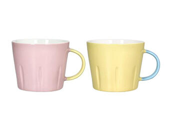 NEW MILK&COFFEE SET 2 MUG NEW BONE CHINA MULTICOLOR 45 CL   Alessandrelli Business Solutions