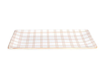 PORTATA QUADRO MANDORLA PIATTO RETTANGOLARE PORCELLANA ROSA 28X16,5 CM   Alessandrelli Business Solutions