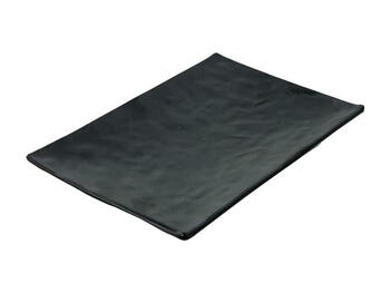 SHOW PLATE PIATTO RETTANGOLARE MELAMINA NERA 20X13,6 CM H 2,4 CM   Alessandrelli Business Solutions