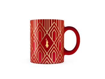 MUG CON DECORO ROSSO ARTDECO   Alessandrelli Business Solutions