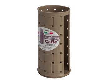 PORTABICCHIERI DA CAFFÈ COUNTRY IN PLASTICA INTRECCIATA CM 7X14   Alessandrelli Business Solutions