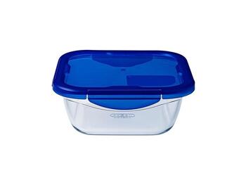 PYREX CONTENITORE QUADRATO CON COPERCHIO VETRO BOROSILICATO 0,8 L 16 CM   Alessandrelli Business Solutions