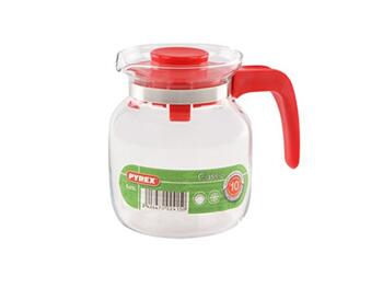 PYREX CARAFFA VETRO BOROSILICATO CON COPERCHIO E MANICOROSSO 0,65 L   Alessandrelli Business Solutions