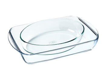 PYREX SET TEGLIE VETRO BOROSILICATO 2,2 L 30X21X6 CM E 2,7 L 35X23X6 CM   Alessandrelli Business Solutions