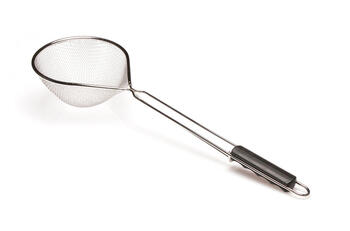 MAX CAVATUTTO RETE FILO DI ACCIAIO INOX 20X25 CM CON MANICO 36 CM   Alessandrelli Business Solutions
