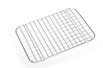 GRIGLIA PER TEGLIA FILO DI FERRO CROMATO 38X26 CM   Alessandrelli Business Solutions
