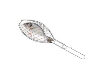 GRATICOLA DOPPIA CHIUSA PER PESCE FILO DI FERRO CROMATO 40 CM   Alessandrelli Business Solutions