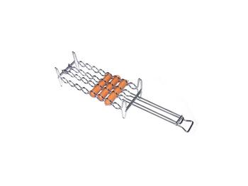 GRATICOLA PER SALSICCIA FILO DI FERRO CROMATO  SENZA PIEDI 23X11 CM   Alessandrelli Business Solutions