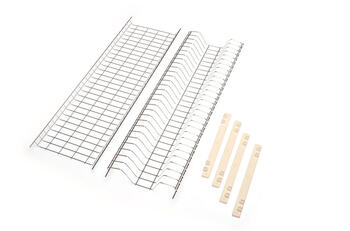 GRIGLIA PER PENSILI IN FILO DI FERRO CROMATO CON SUPPORTI IN PLASTICA 76 CM PEZZI 2   Alessandrelli Business Solutions