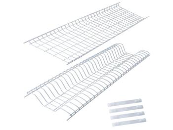 GRIGLIA PER PENSILI IN FILO DI FERRO PLASTIFICATO CON SUPPORTI IN PLASTICA 80 CM PEZZI 2   Alessandrelli Business Solutions