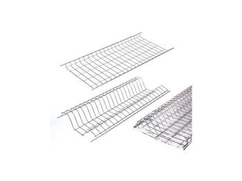 GRIGLIA PER PENSILI IN FILO DI ACCIAIO INOX CON SUPPORTI IN PLASTICA 76 CM PEZZI 2   Alessandrelli Business Solutions