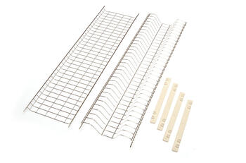 GRIGLIA PER PENSILI IN FILO DI ACCIAIO INOX CON SUPPORTI IN PLASTICA 86 CM PEZZI 2   Alessandrelli Business Solutions