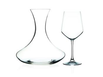 ARIA UNIVERSUM SET DEGUSTAZIONE DECANTER + 6 CALICI CL 200/55 PEZZI 7   Alessandrelli Business Solutions