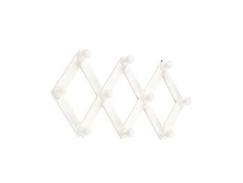 ATTACCAPANNI ESTENSIBILE LUSSO 4 POSTI LEGNO BIANCO 28 CM   Alessandrelli Business Solutions