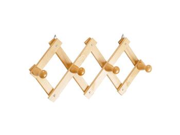 ATTACCAPANNI ESTENSIBILE LUSSO 4 POSTI LEGNO NATURALE 28 CM   Alessandrelli Business Solutions