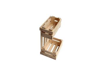 CASSETTINA A 2 PIANI IN COMPENSATO CON LISTELLI 32X31X32 CM   Alessandrelli Business Solutions