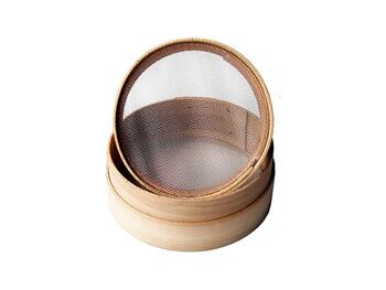 SETACCIO TONDO IN LEGNO CON RETE ZINCATA FINE 27 CM   Alessandrelli Business Solutions
