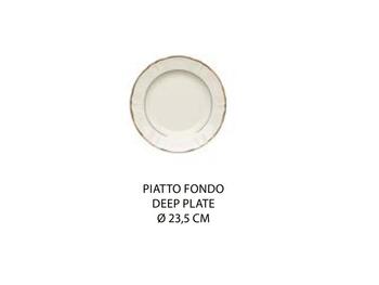 PIATTO FONDO 23,5 SUN DOPP.FILO ORO   Alessandrelli Business Solutions