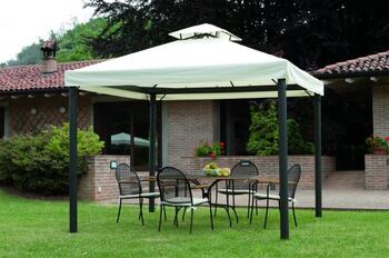 GAZEBO QUADRO 3X3 CON TENDE ALLUMINIO   Alessandrelli Business Solutions