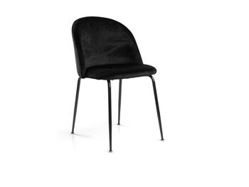 SEDIA VELLUTO SAMMI NERO STRUT.NERA   Alessandrelli Business Solutions