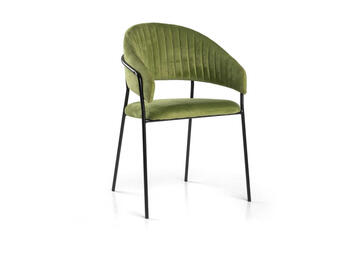 POLTRONA VELLUTO CHLOE VERDE STR.   Alessandrelli Business Solutions