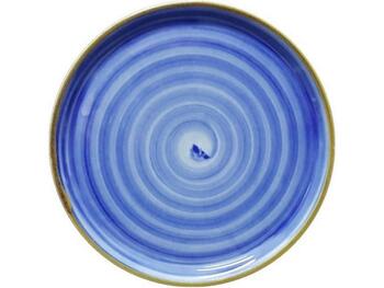 NAPOLI PIATTO PIZZA PORCELLANA SPIRALE BLU ROTONDO CM 33   Alessandrelli Business Solutions