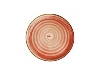 NAPOLI SPIRALE ROSSA PIATTO PIZZA PORCELLANA ROTONDO CM 33   Alessandrelli Business Solutions