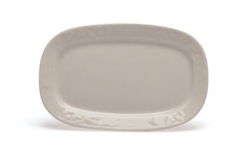 PIATTO OVALE EDERA BIANCO 28 SATINATO   Alessandrelli Business Solutions