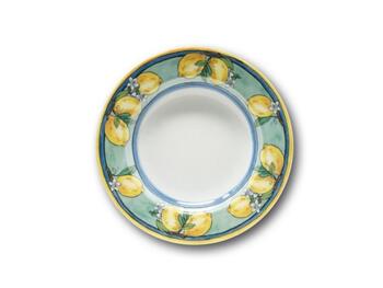 LEMON PIATTO FONDO PORCELLANA DECORATO CM 23   Alessandrelli Business Solutions