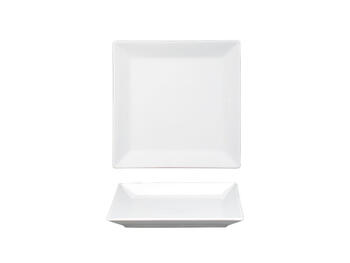 KIMI PIATTO PIANO QUADRATO PORCELLANA BIANCO CM 27   Alessandrelli Business Solutions
