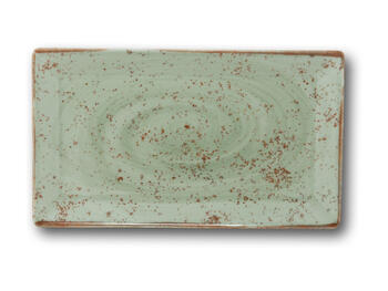 SIVIGLIA FRECKLE VERDE PIATTO KIMI PORCELLANA RETTANGOLARE CM 29X17,5   Alessandrelli Business Solutions