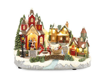XMAS TOWN PAESE C/SLITTA 29X18X24   Alessandrelli Business Solutions