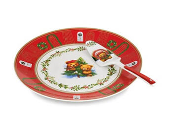 XMAS TEDDY PIATTO PANETTONE C/PALET   Alessandrelli Business Solutions