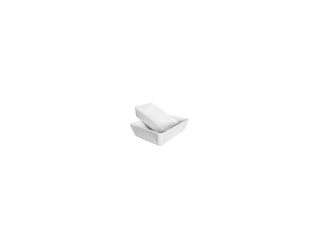 PIROFILA RETTANGOLARE ALTA SMERLATA BIANCO RELIEF   Alessandrelli Business Solutions