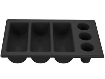 CONTENITORE PER POSATE NERO 530X325XH105 MM   Alessandrelli Business Solutions