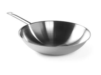 PADELLA WOK 3 STRATI IN ACCIAIO INOX E ALLUMINIO 360XH100 MM   Alessandrelli Business Solutions