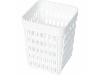 CESTELLO PER POSATERIA IN POLIPROPILENE BIANCO 110X110XH140 MM   Alessandrelli Business Solutions